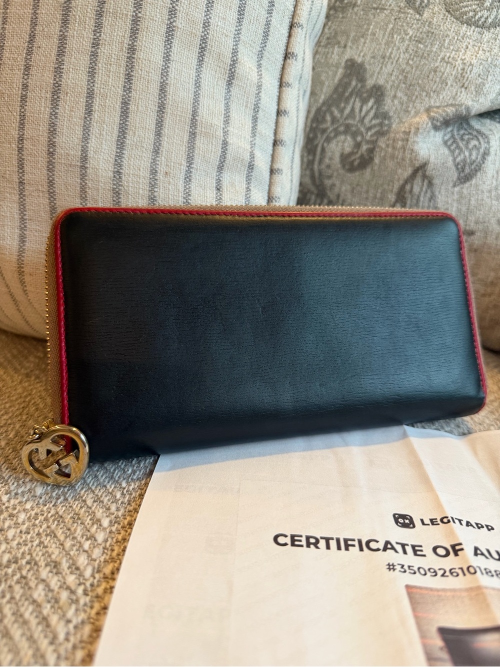 Gucci Leather Zip Around Wallet (COA)
